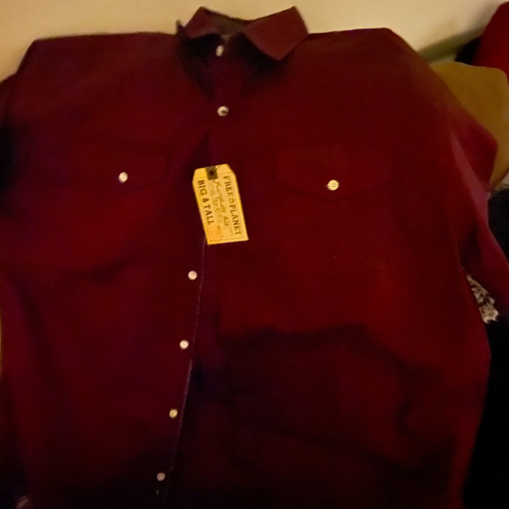Free Planet button up mens 2xl